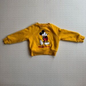 Disney Yellow Mickey Mouse Sweatshirt
